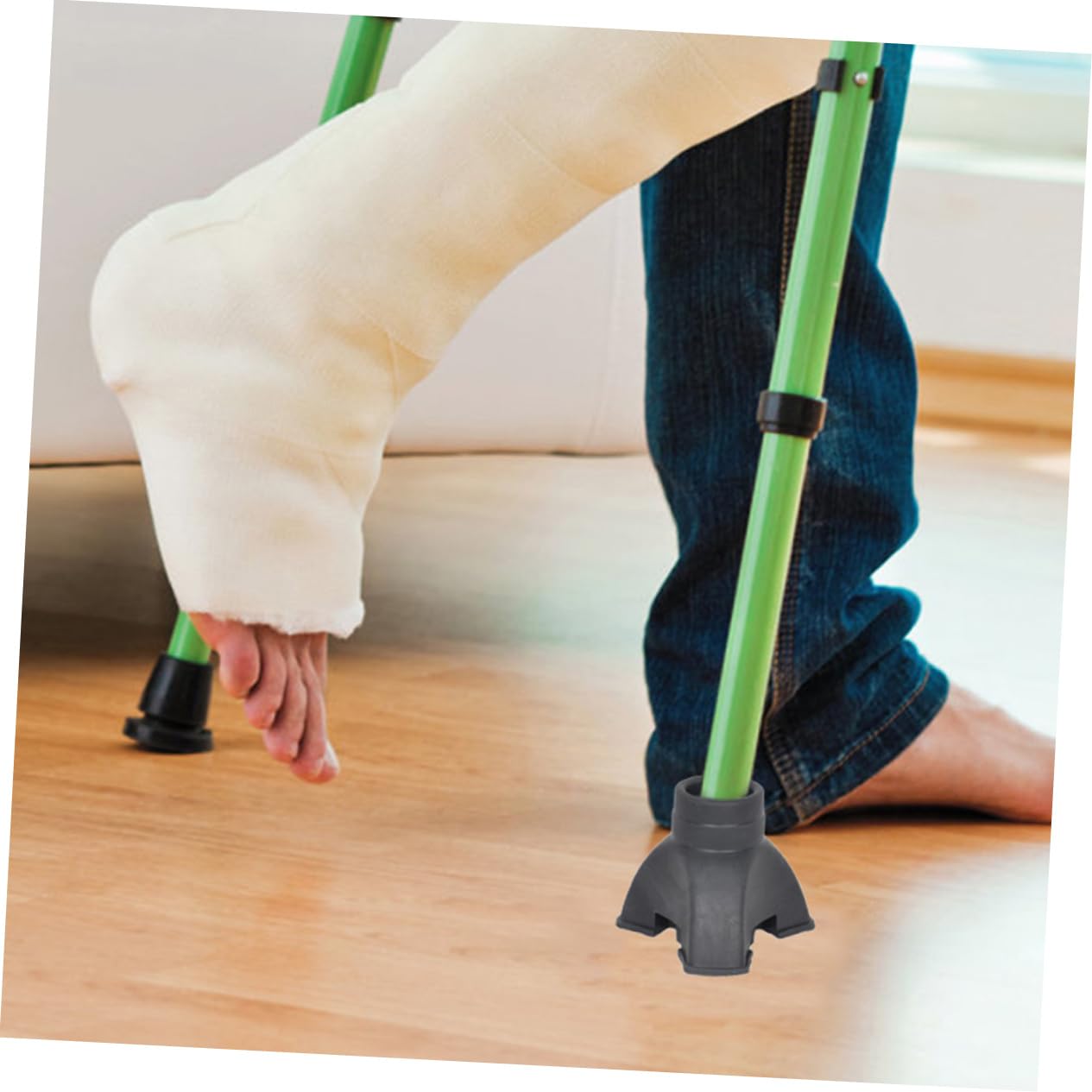 Beaupretty 5 Ensembles Béquilles Poignées Cannes pour Marcher Antidérapant Tapis Patins Antidérapants Pointes De Canne Couvre-Pieds pour Bâtons De Trekking Caoutchouc Black 2 Pièces * 5