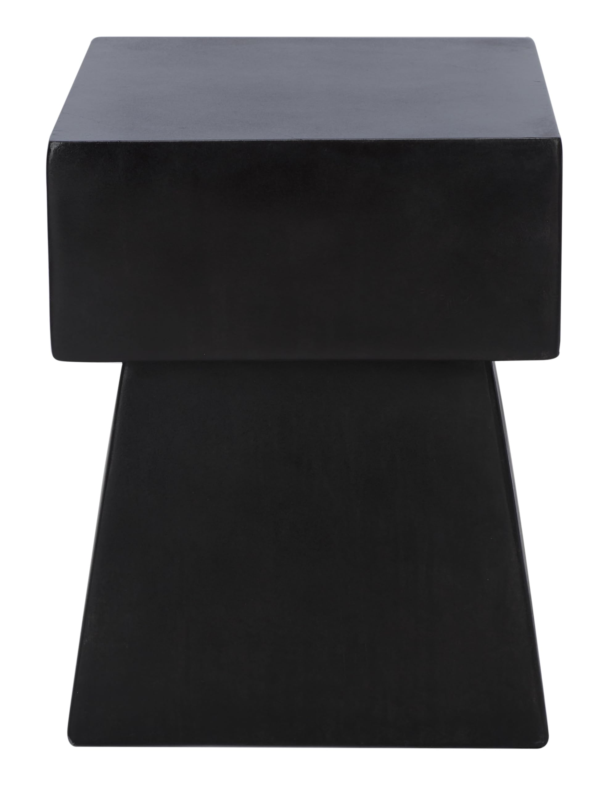 Safavieh Outdoor Zen Black Mushroom Modern Concrete Accent Table