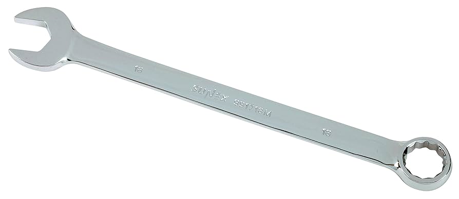 Sunex 991718MA 18mm Full Polish V-Groove Combination Wrench
