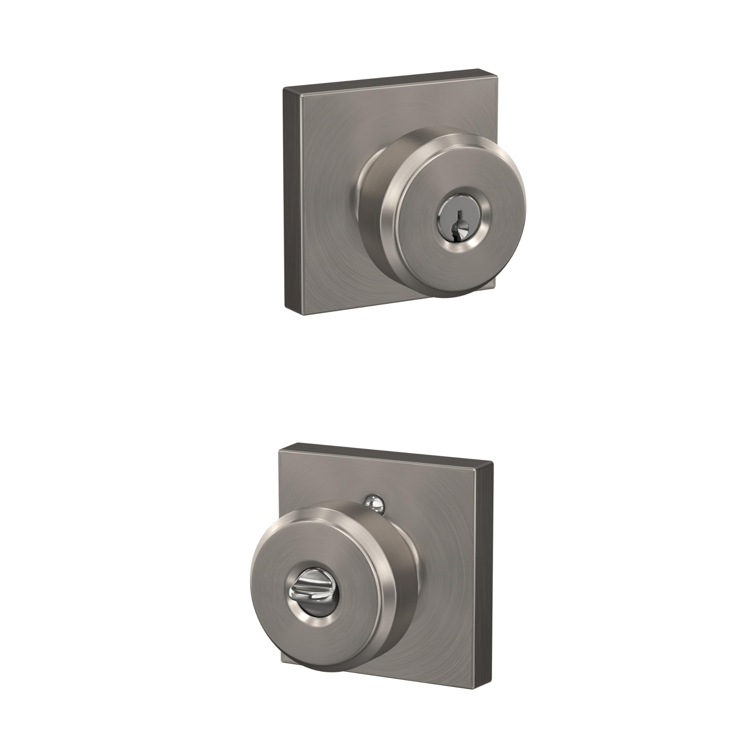 Schlage f51 a-bwe-col Bowery llave entrada juego de pomos para puerta de un cilindro con decoración,