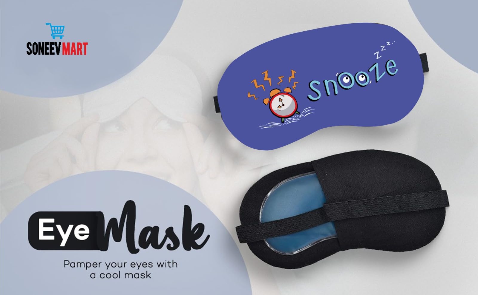 JK ENTERPRISE Luxurious Gel Eye Mask for Soothing Relaxation and Stress Relief Reusable and Cold Therapy Ideal for Puffy Eyes, Dark Circles Headache Relief