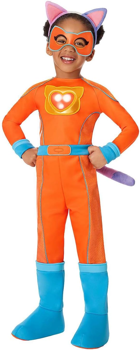 Spirit Halloween SuperKitties Toddler Buddy Light-Up Jumpsuit, Officially Licensed, Disney, Cat Suit Costume