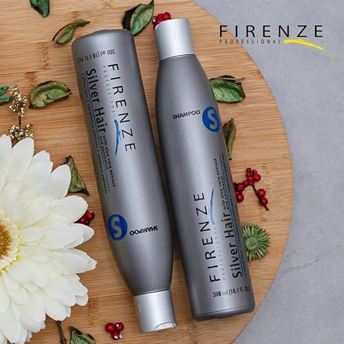 Miniatura 3 de Firenze Professional Paquete de protección de color - Cabello plateado con champú y acondicionador de aloe, paquete de 2
