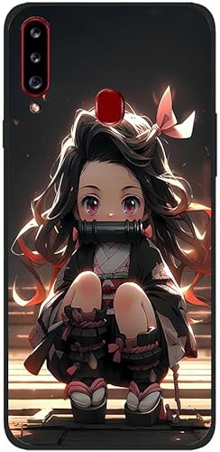 Funda flexible de silicona TPU delgada a prueba de golpes para Samsung Galaxy A20s Kamado Nezuko Anime Japón Role07