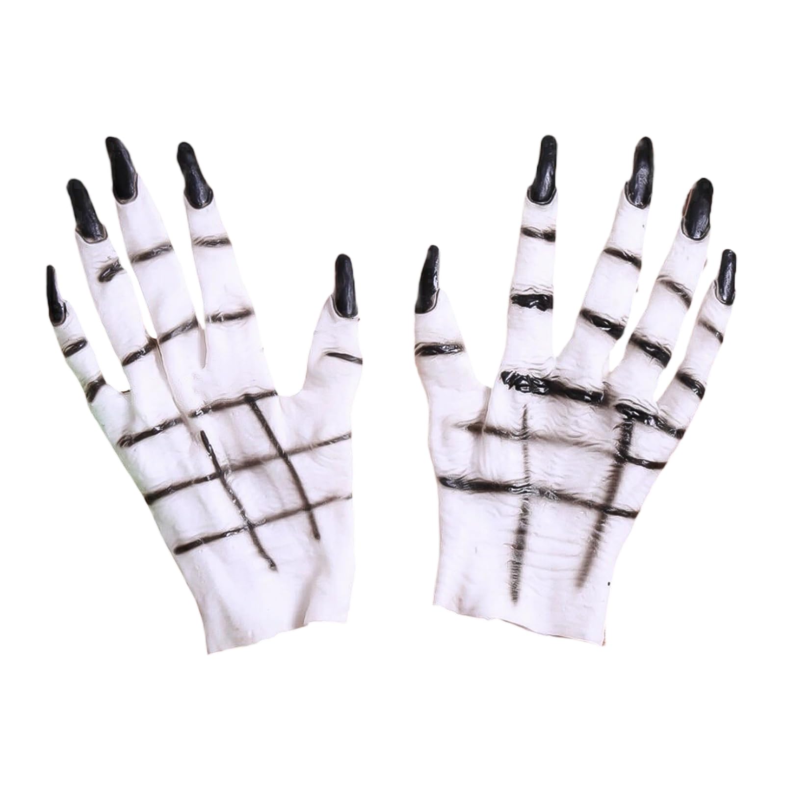 MEISH Adults Skeleton Gloves Grim Reaper Glove Halloween Horror Claw Gloves Creepy Ghost Glove for Adults Women