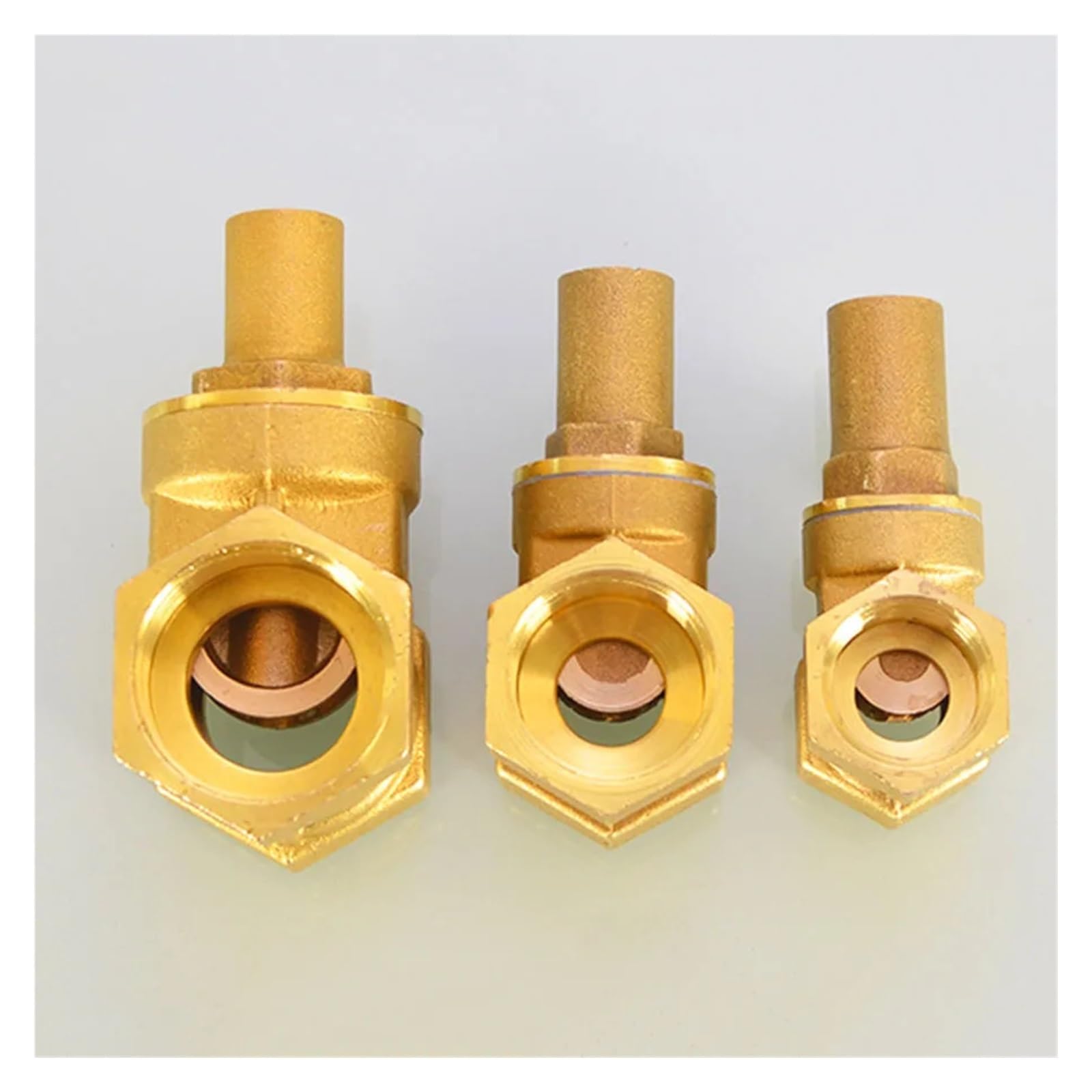 Miedziany zawór gilotynowy 1/2" 3/4" 1" DN15 DN20 DN25 do przełącznika wodomierza, adapter antykradzieżowy zawór nawadniający (bez klucza, G1 1)