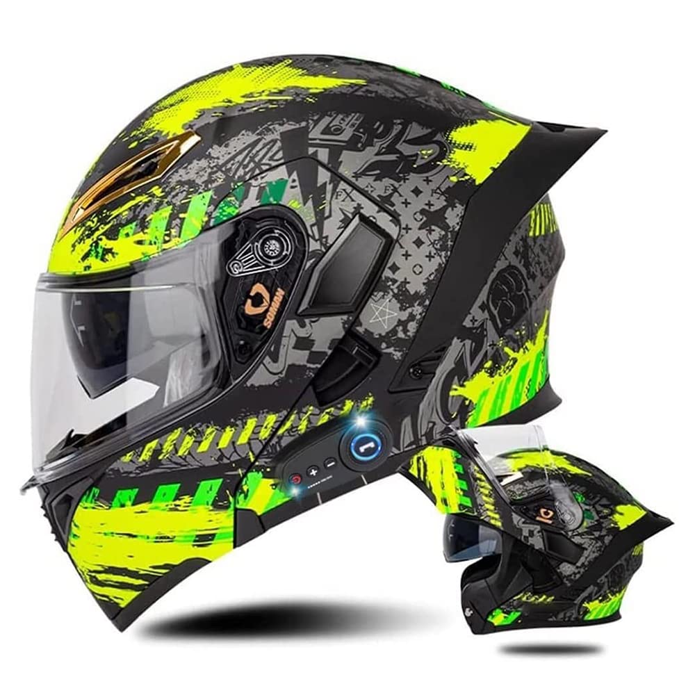 Buy Bluetooth Modular Motorcycle Helmet, Full Face Integrated Helmet