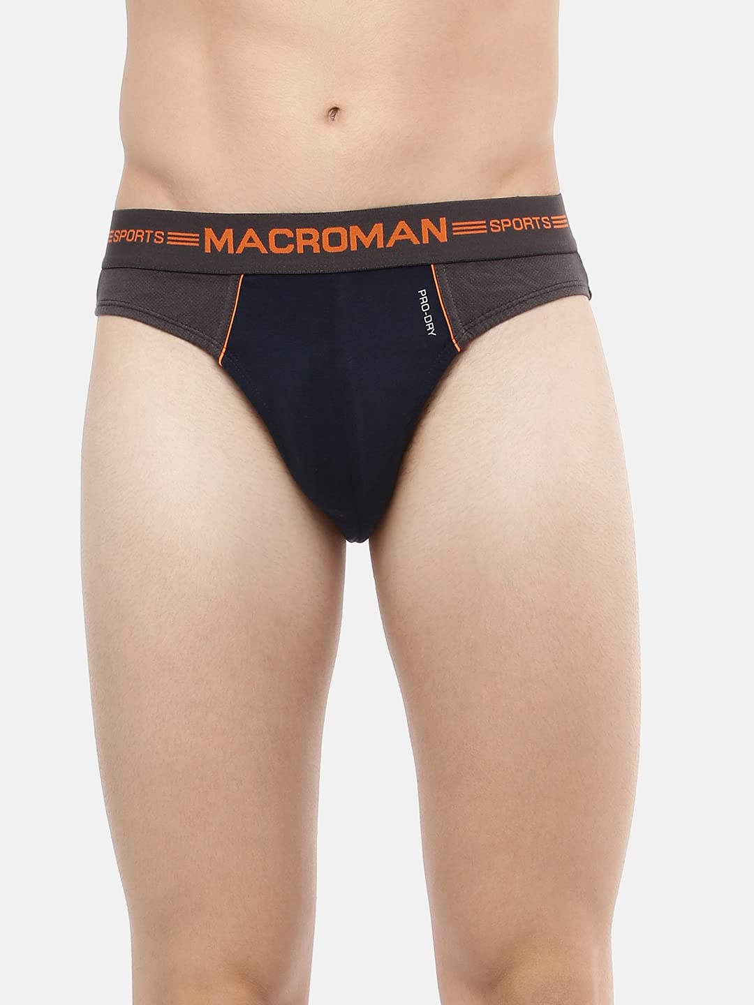 Macroman M-Series Fashion Brief for Men in Cotton Stretch “Pro Dry” & Moisture-Wicking Fabric with Mesh Inserts