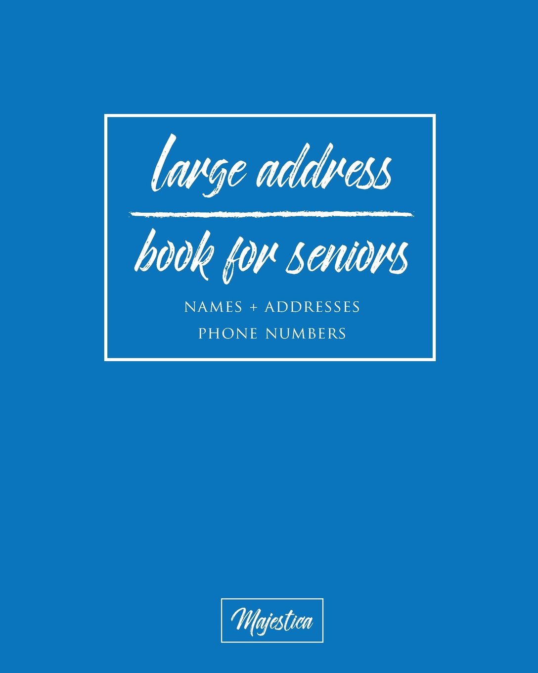 Amazon.com: Large Address Book For Seniors: Navy Large Print, Easy ...