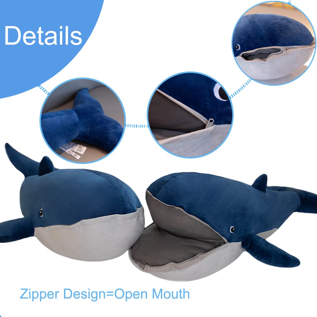 Amazon.co.jp: ELAINREN ビッグマウス サメ ぬいぐるみ クジラ人形