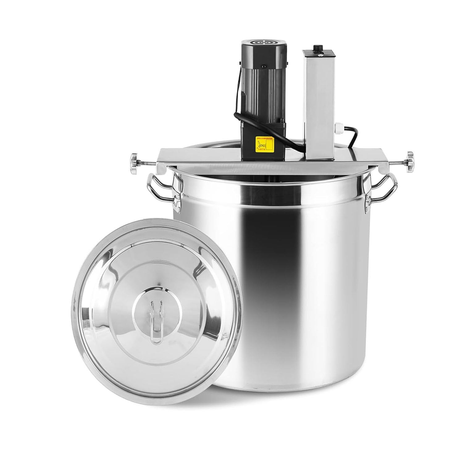 GLJTUO Electric Mixer Machine,Automatic Pot Stirrer & Jam Mixer - 40L/50L Electric Portable Mortar Mixer with Adjustable Speed & 4-Blade Scraper for Cooking