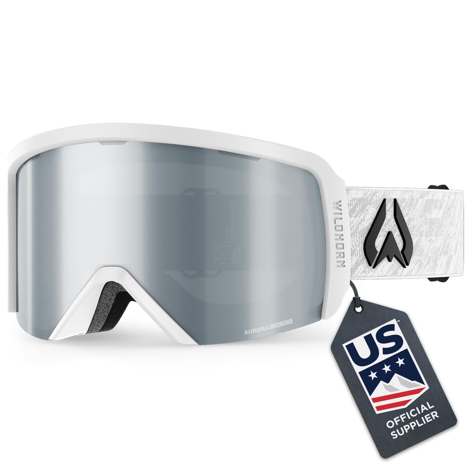 Wildhorn Cristo Ski Goggles Men Women 100% UV Anti-Fog OTG Snowboard Goggles- US Ski Team Official Supplier- Snow Goggles