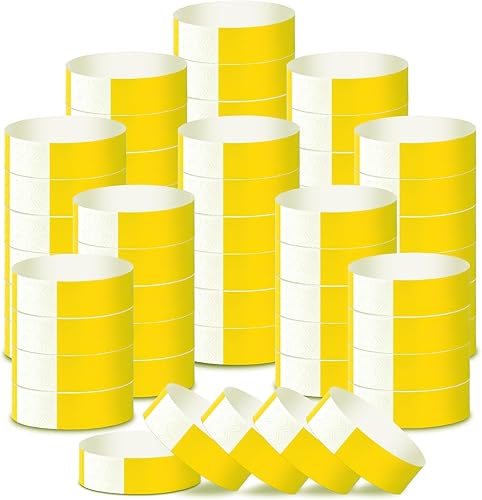 Miniatura 8 de 2000 pulseras de papel para eventos, impermeables, color verde neón, pulseras de identificación de conciertos, bandas de mano para eventos, pulseras