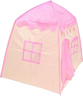 SAFIGLE Para Playset Interno Barraca Para Meninas Barraca De Castelo Para Meninas Barraca De Jogo Para Castelo Interno Casa De Jogo Bolsa De Festa Rosa Portátil Princesa