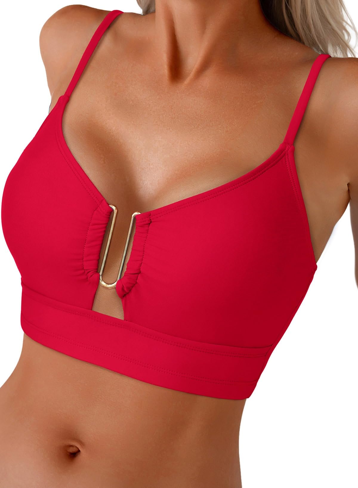 Push Up Bikini Tops for Women U-Wire Cutout Swimsuit Summer Beach Bathing Suit Tops Only-image-42