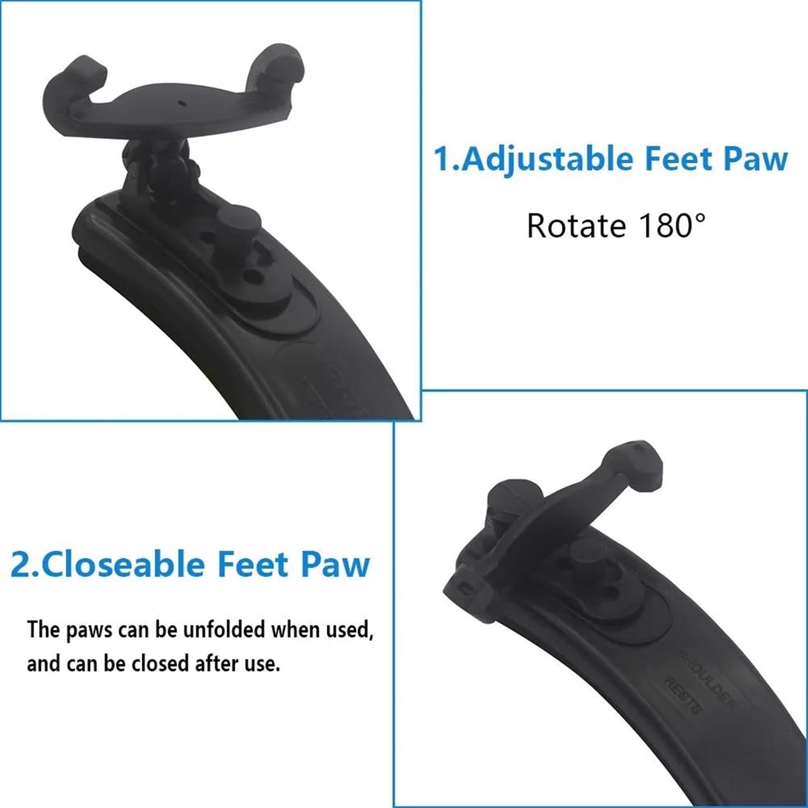 poggiaspalla per violino 3/4 4/4 Violino Spalliera Pad Nero Professionale Morbido Spalliera Pad Supporto Parti Violino Accessori Violino