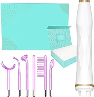 High Frequency Facial Wand - TUMAKOU Portable Violet High Frequency Facial Skin Machine - with 6 Glass Tubes