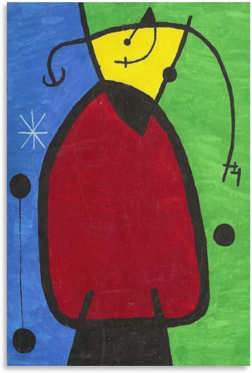 Matvsd Kohecs Sunrise by Joan Miro Poster Abstract Wall Art Joan Miro Prints Moden Canvas Picture Surrealism Painting for Home Wall Decor 30x45cmx1 Frameless