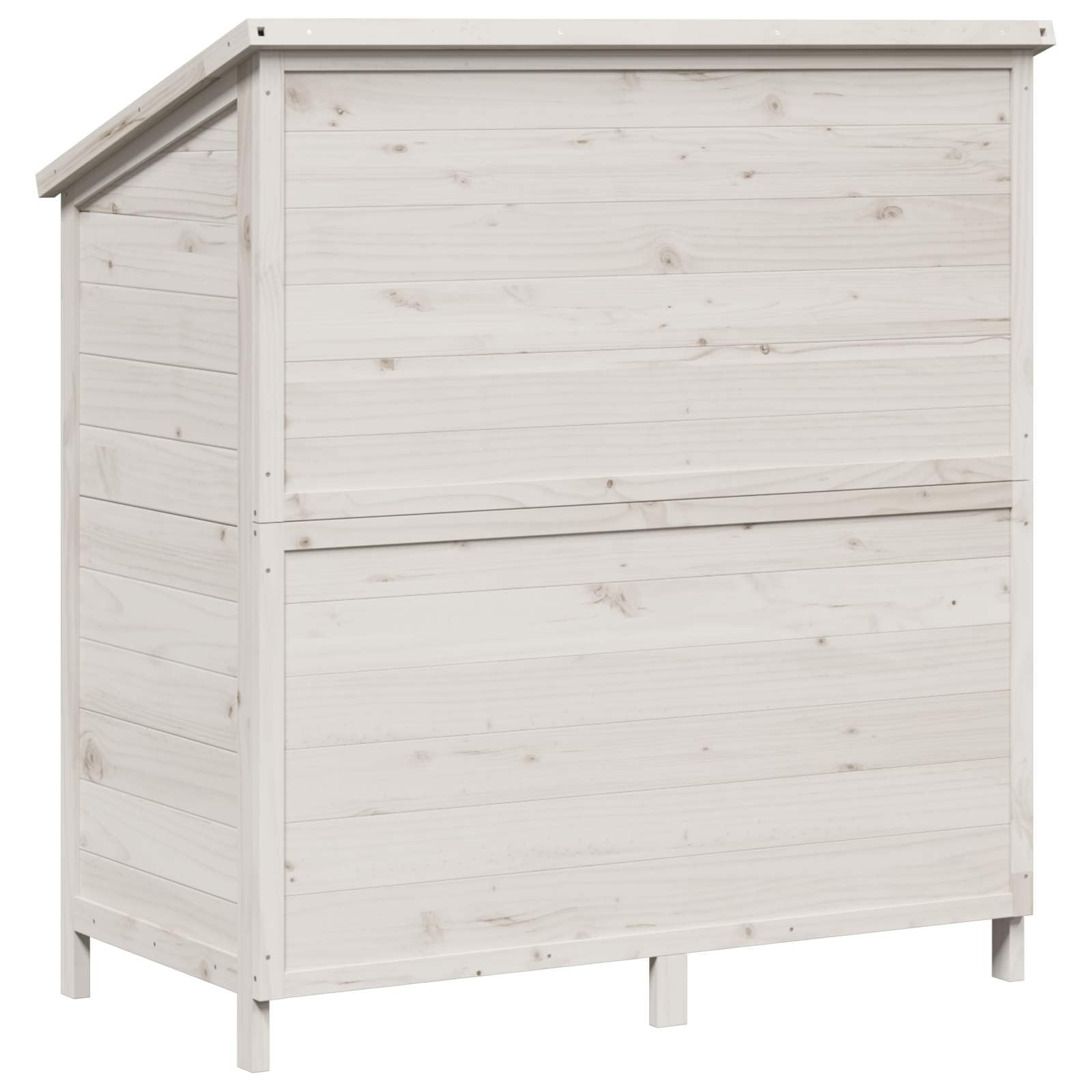 Szopa ogrodowa z litego drewna świerkowego 106 x 56 x 113,5 cm, odporna na warunki atmosferyczne szafka na narzędzia do ogrodu, domek na narzędzia z dachem asfaltowym i drzwiami lamelowymi, miejsce do