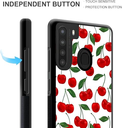 Miniatura 3 de DAIZAG Funda compatible con Samsung Galaxy A21, protección completa, a prueba de golpes, antiarañazos, funda de TPU para hombre y mujer, cerezas
