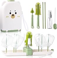Vista 1 de Juego de cepillos limpiadores de biberones para bebés, juego de cepillos limpiadores de botellas, kit portátil de limpieza de botellas, cepillo
