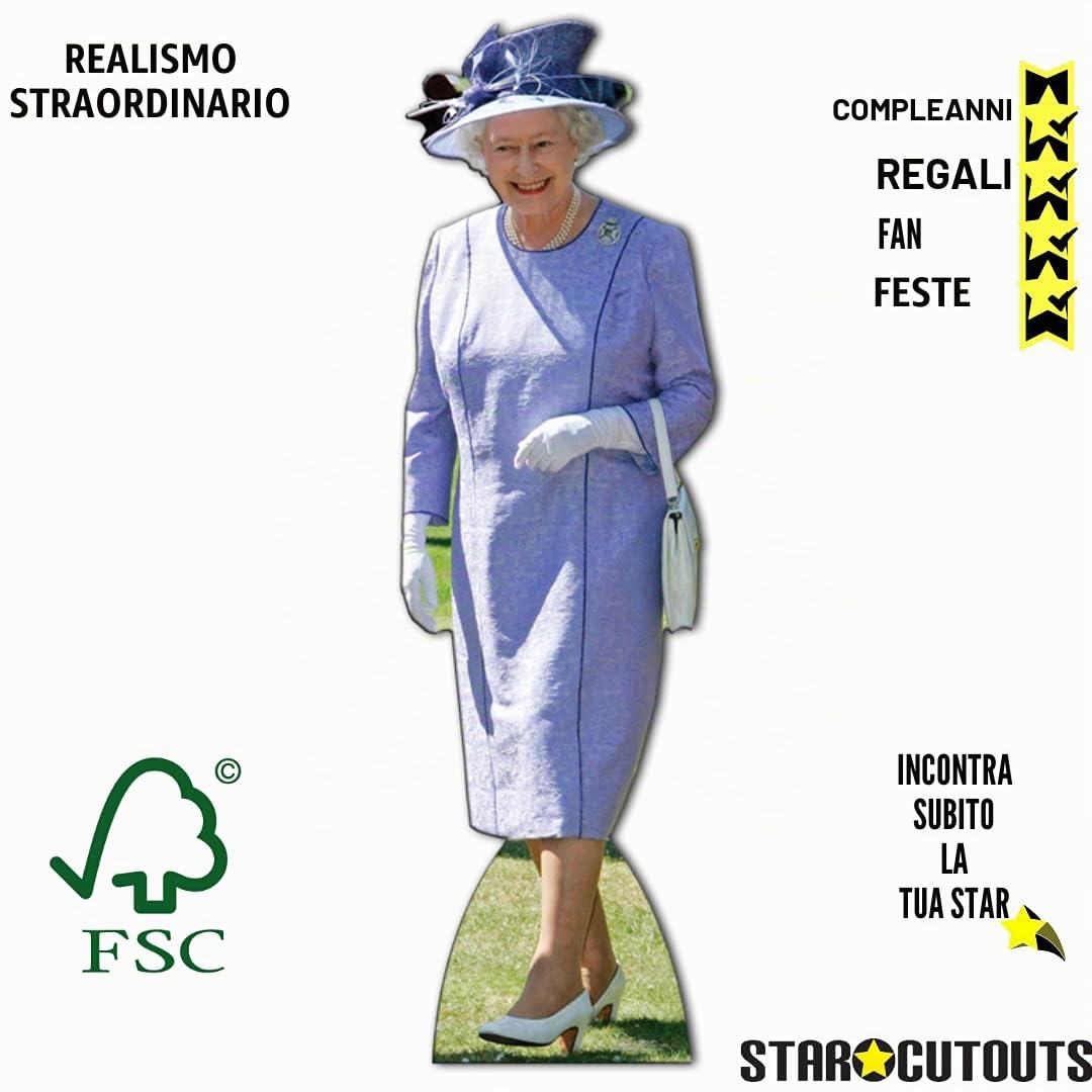 Star Cutouts Ltd - Cartonato della Regina Elisabetta II con Abito Lilla