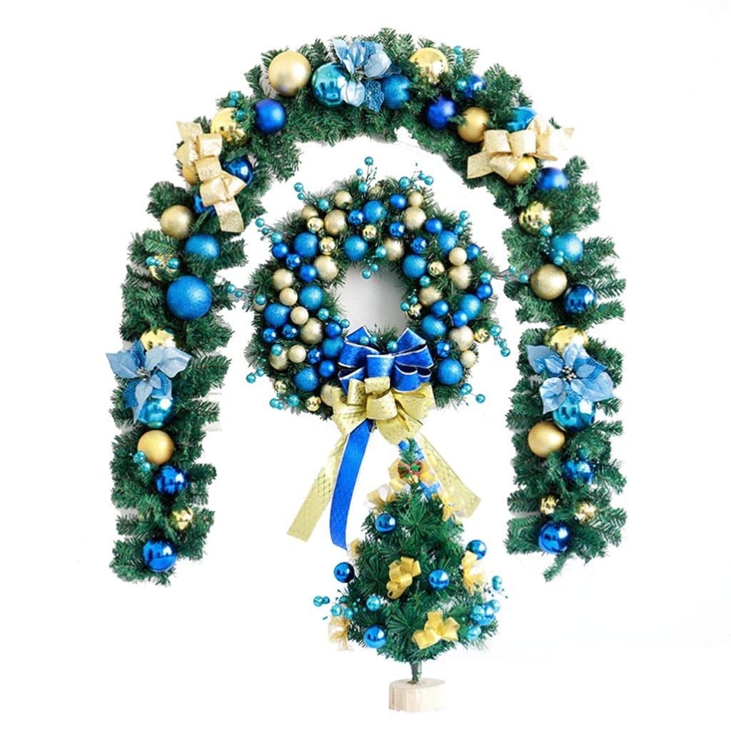 Ghirlanda Di Natale Blu Cobalto, 3 Metri, Diametro 15 Cm, In PVC, Per Albero E Decorazioni Fai Da Te
