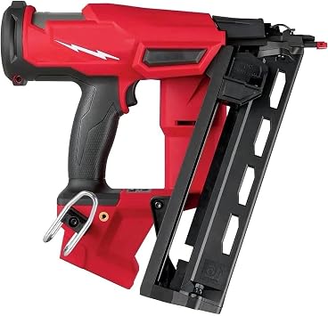 2841-20 Cordless Nail Gun for Milwaukee M18 FUEL 18V 16 Gauge Brushless Angled Finish Nailer Red/Black - Bare Tool