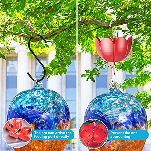 Ant Moat For Hummingbird Feeders, Insect Guard With Large Capacity, Metal Hummingbird Feeder Ant Guard, 4 Oz X 2 Pack #TOP3