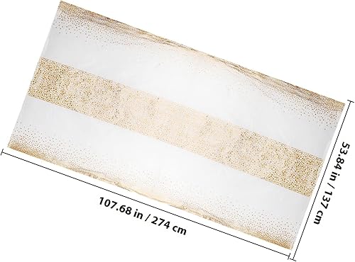 Miniatura 2 de TEHAUX 4 manteles rectangulares desechables con lunares para fiestas, para fiestas, festivales, decoración de comedor, cubierta de mesa de plástico