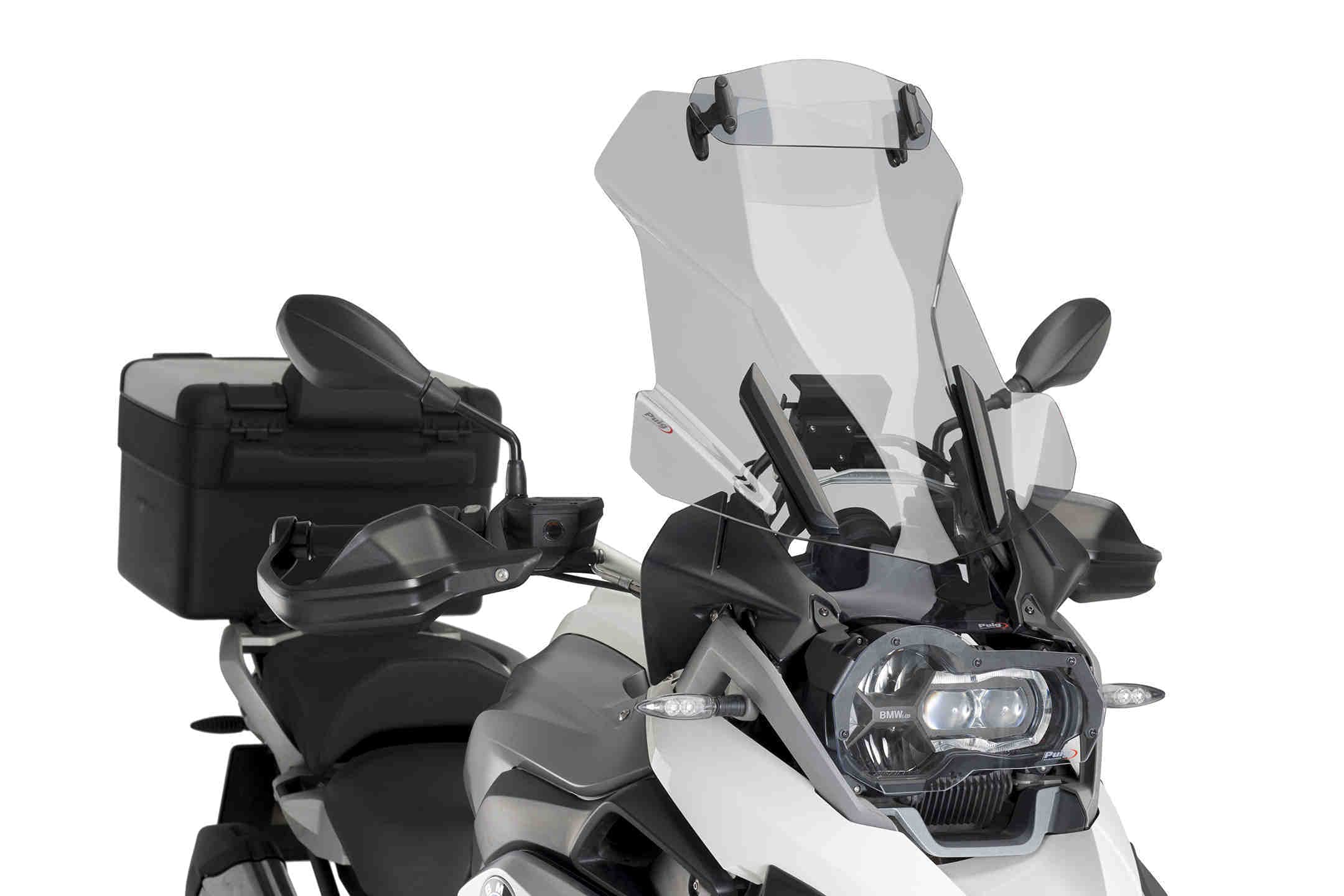 Puig 6504H Touring Windscreen With Visor improved wind protection, Smoke