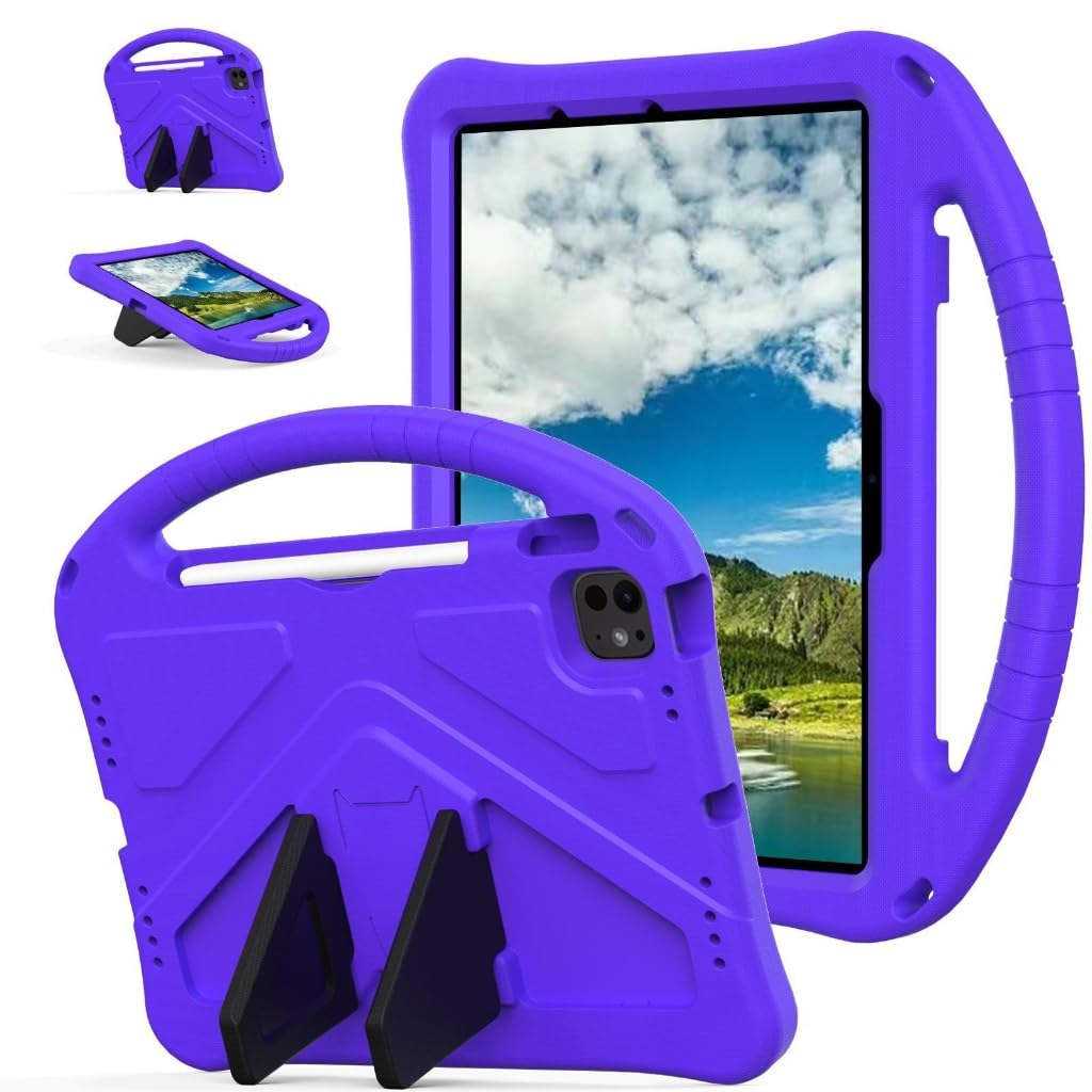 Custodia per bambini per Air 11 2024 Custodia antiurto Custodia rigida leggera con comoda maniglia Stand Parte di ricambio