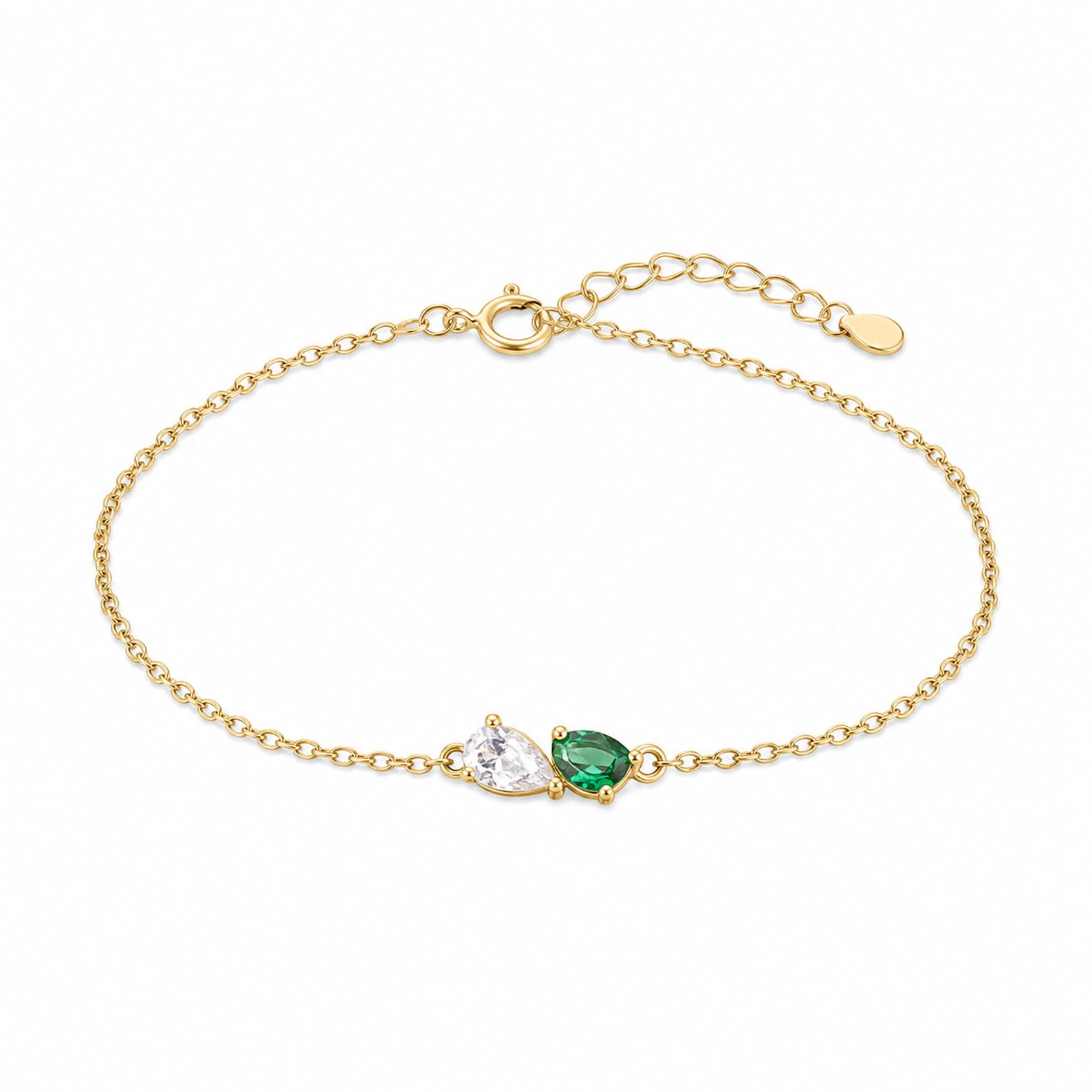 Pulsera de piedras preciosas personalizadas plata de ley 925 amistad almas hermanas Pulsera piedras preciosas personalizados Joyería artesanal Día de la Madre