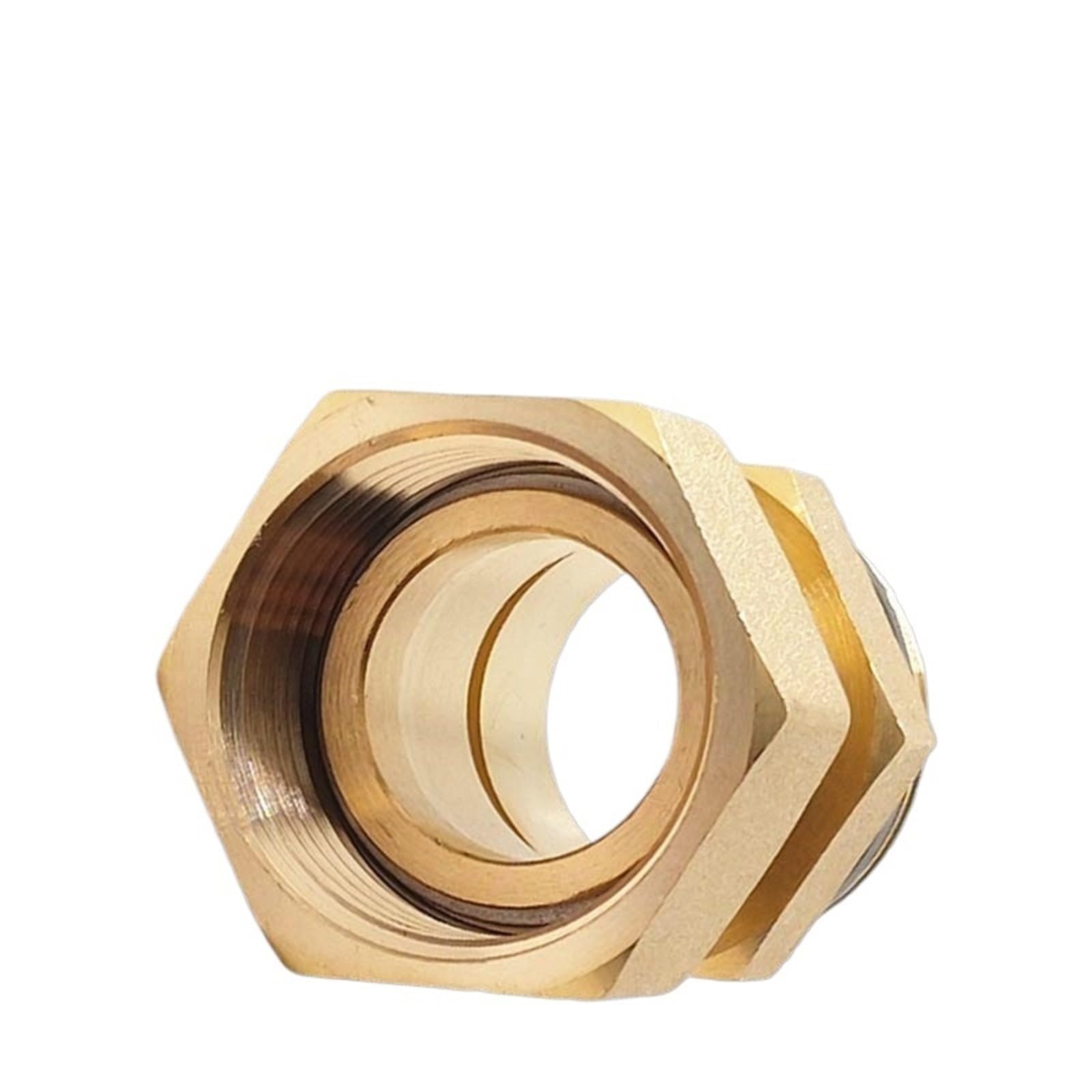 Conector de latón for tanque de agua, junta de silicona, tubería de cobre, junta de acoplamiento for tanque de peces, adaptador de manguera for tubería de riego de jardín, 1 unidad(1I2F X 1I2F 36mm)