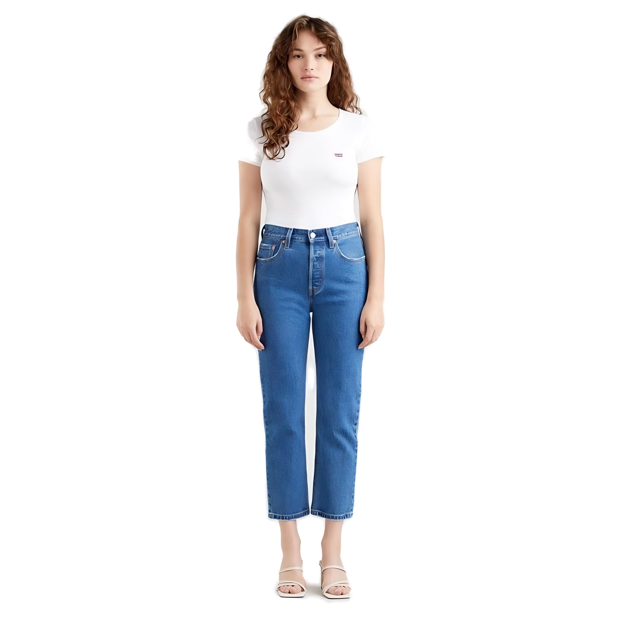 Levi's 501 Crop Jeans Femme, Jazz Pop, 28W / 30L