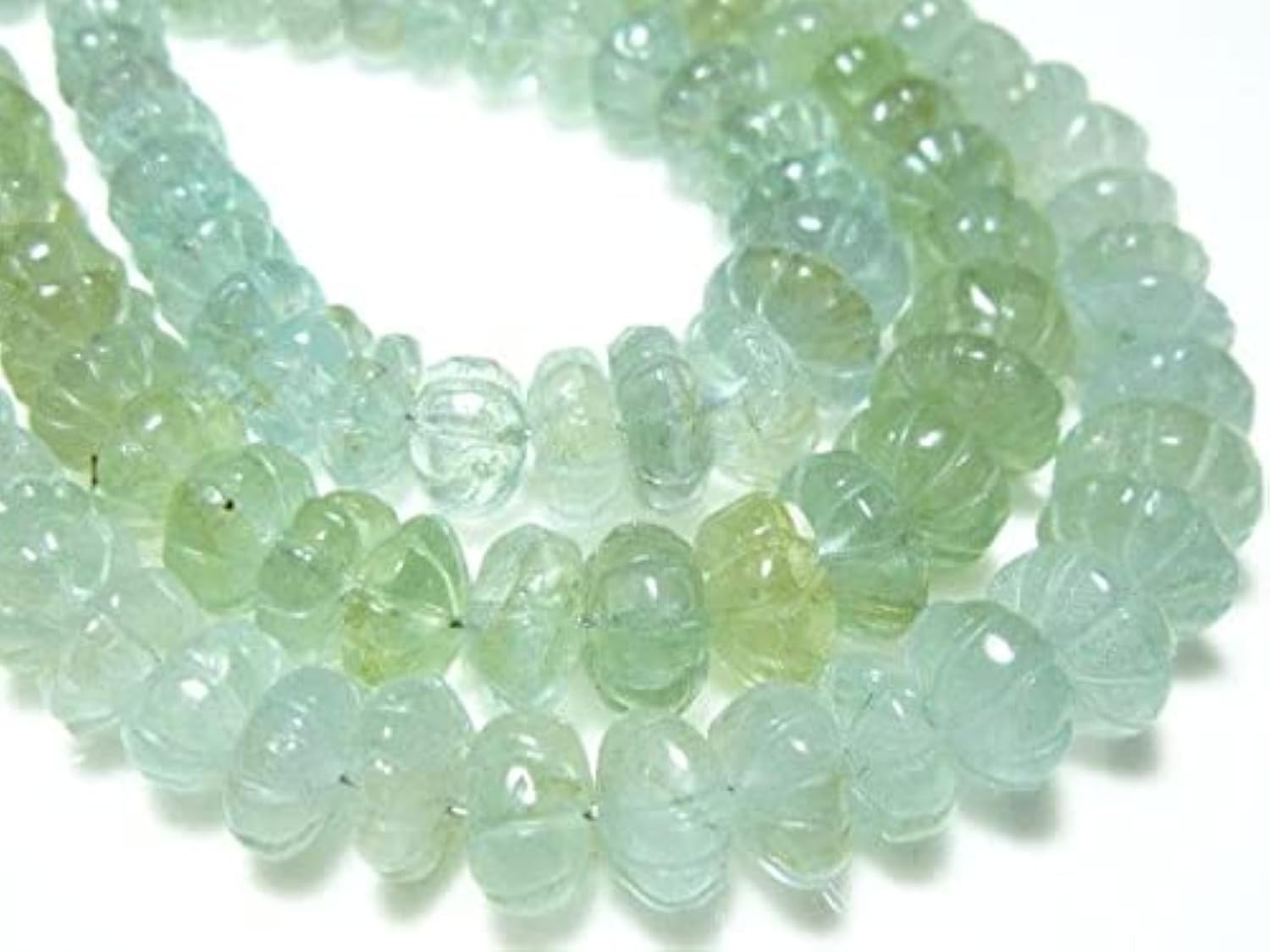 Perles aigue-marine jaune ciselées sans défaut pour enfilage réussi 6-10mm