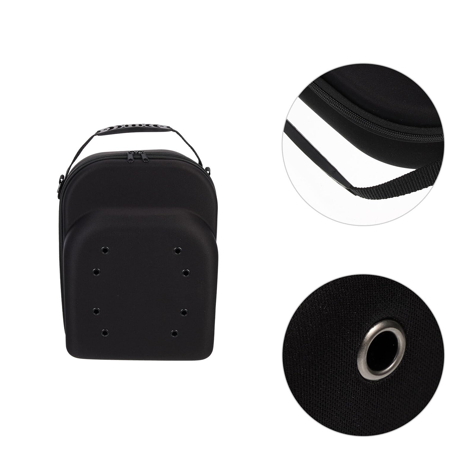 Estuche Rígido Negro de Eva para Guardar Gorras de Béisbol Asa, Transpirable y Portátil para Viaje y Almacenamiento Seguro