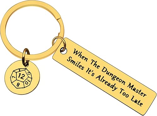 Llavero de regalo de Dungeon Master When The Dungeon Master Smiles It's Already Too Late, regalos de Dungeons and Dragons, regalo de RPG, regalo