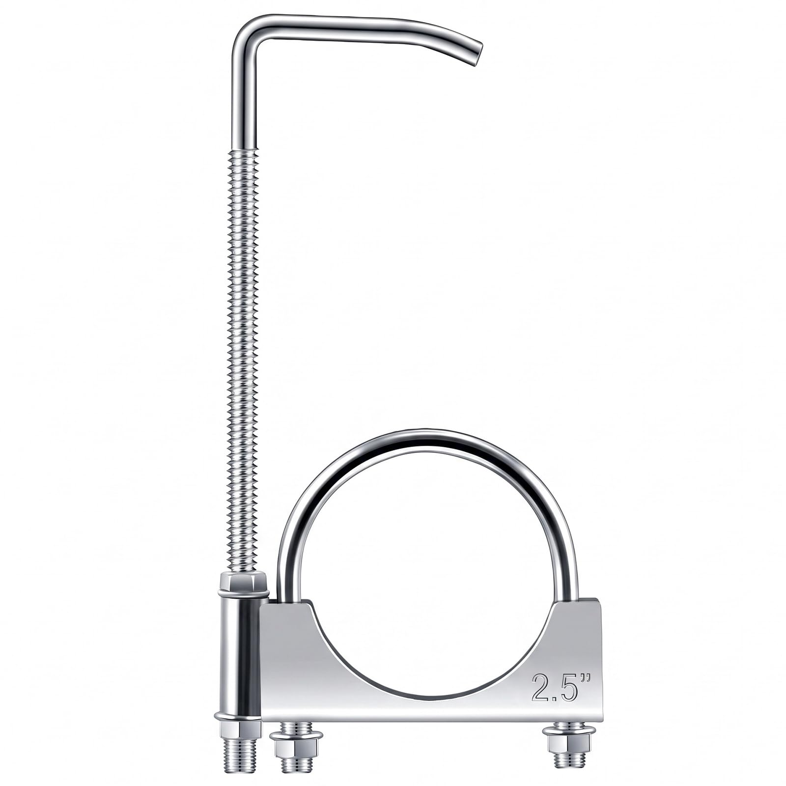2 Pcs 2.5 Inch Universal Exhaust Clamp with Hanger