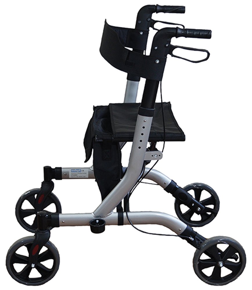 Aidapt grigio pieghevole ultra leggero Deluxe deambulatore a quattro ruote (idoneo per IVA sollievo nel Regno Unito)