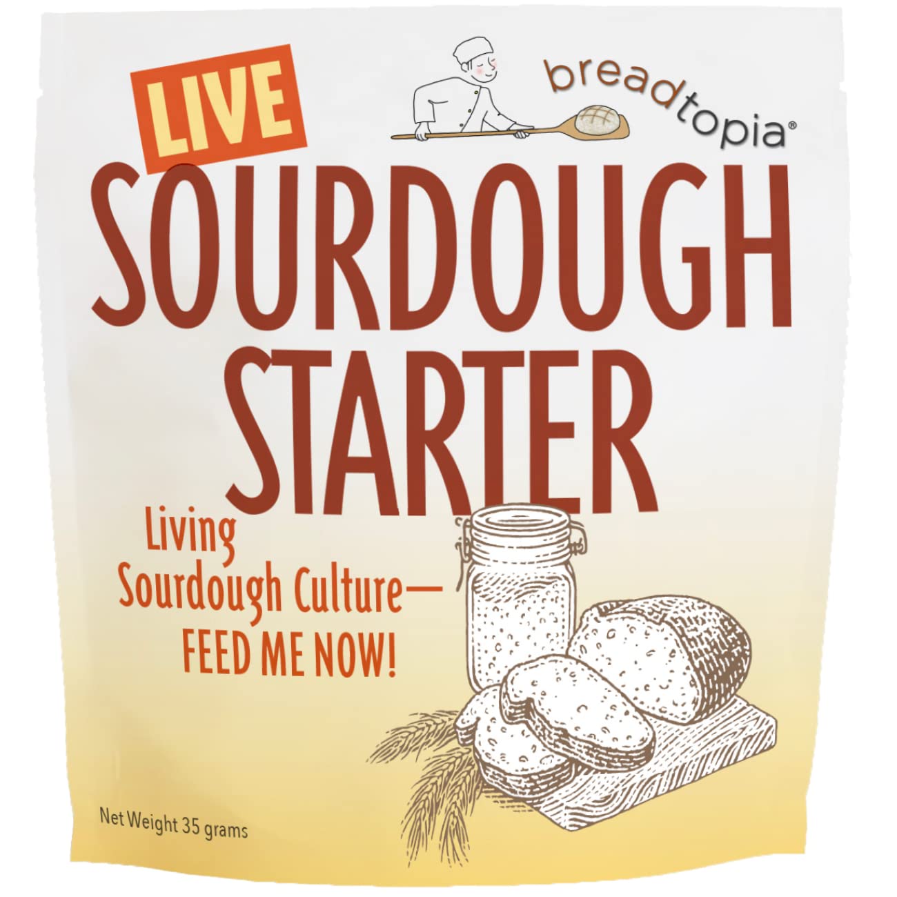 Buy Breadtopia Sourdough Starter Live NonGMO, Heirloom, & Organic