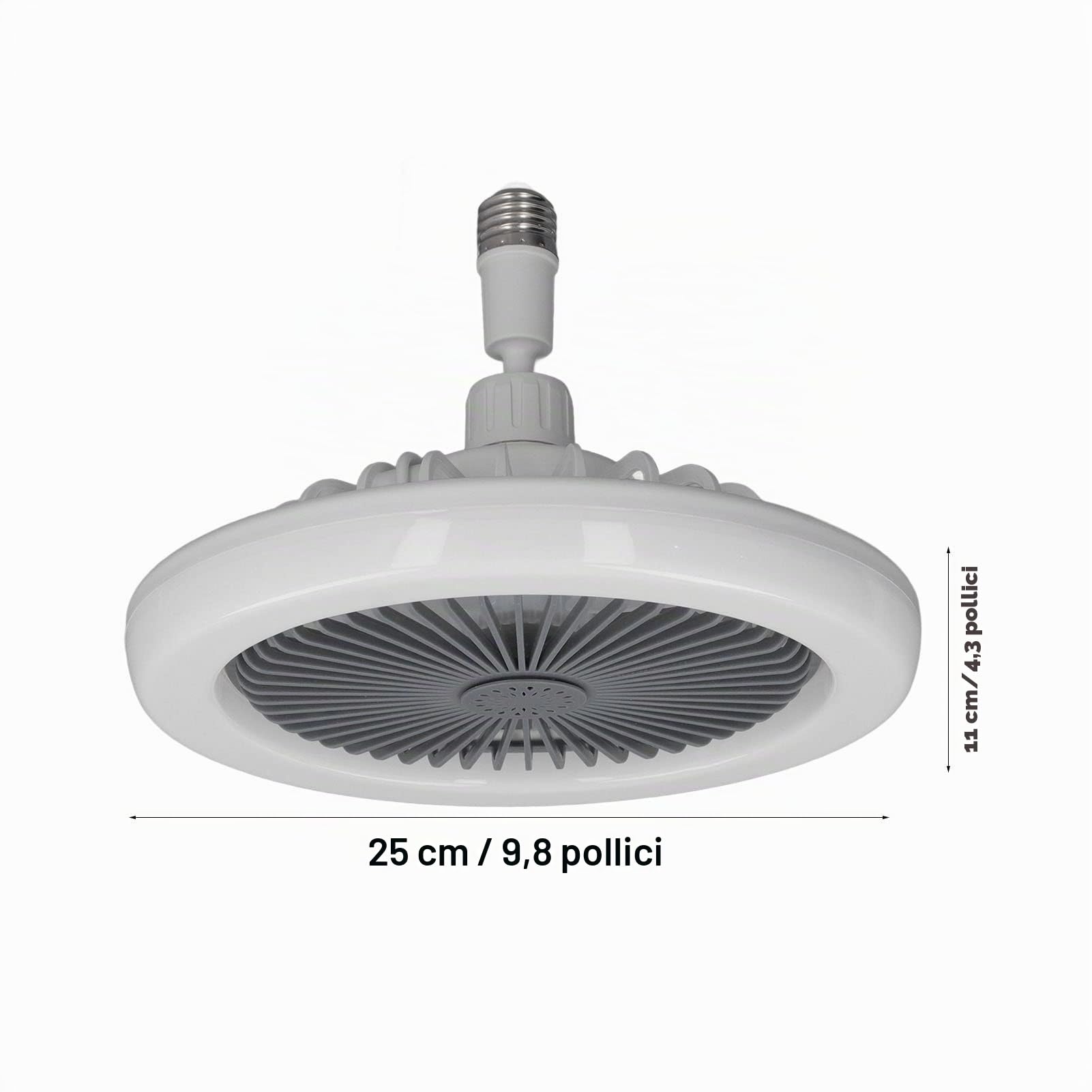 Ventilatore da Soffitto con Luci, Ventilatore da Soffitto Chiuso Regolabile a 3 velocità con Telecomando, Ventilatore Portalampada E27, Mini Ventilatore da Soffitto Luci per