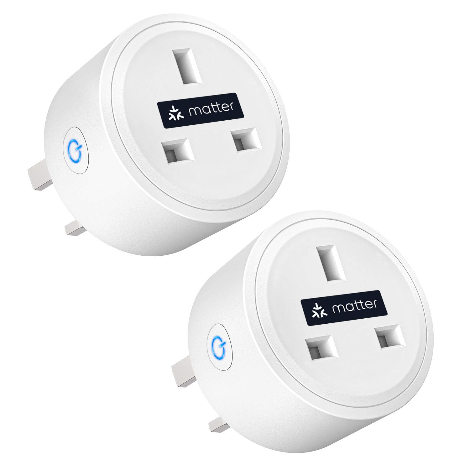 Razuvious Matter Smart Plug, Smart Plug for Homekit, Smart Outlet with Schedule and Timer, Super Easy Setup, Works with Apple Home, Siri, Alexa, Google, Privacy & Security, 2.4G Only (2)
