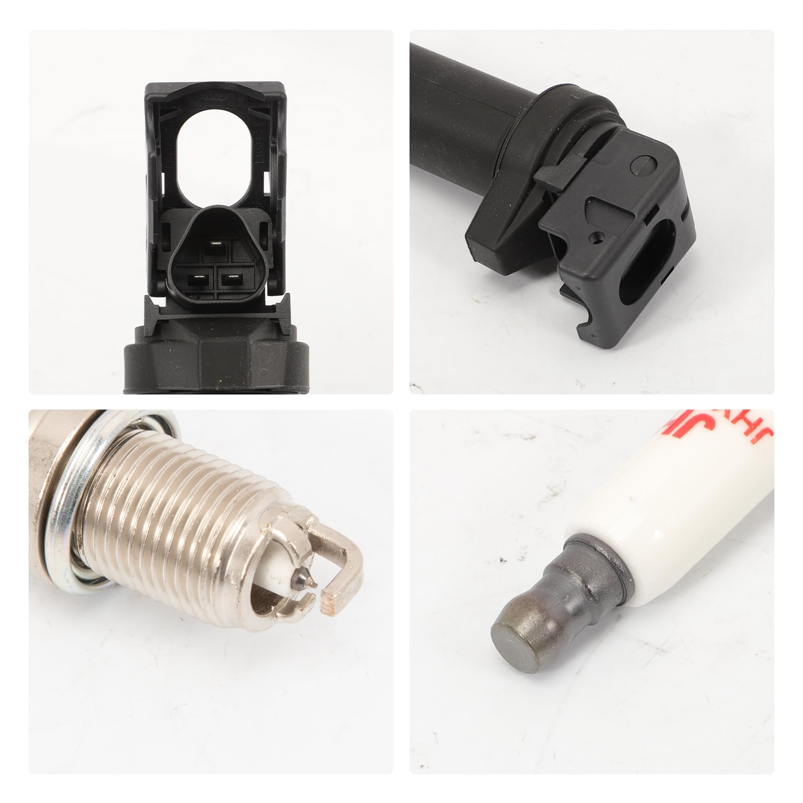 4x ZüNdspule&4x Zundkerze Kompatibel mit 3-Er E46 E90 E91 E92 E93 5-Er E60 E84 X3 E83 Z4 E85,Stabzündspule Zündkerzenstecker OE mit 12137594938 12122158252