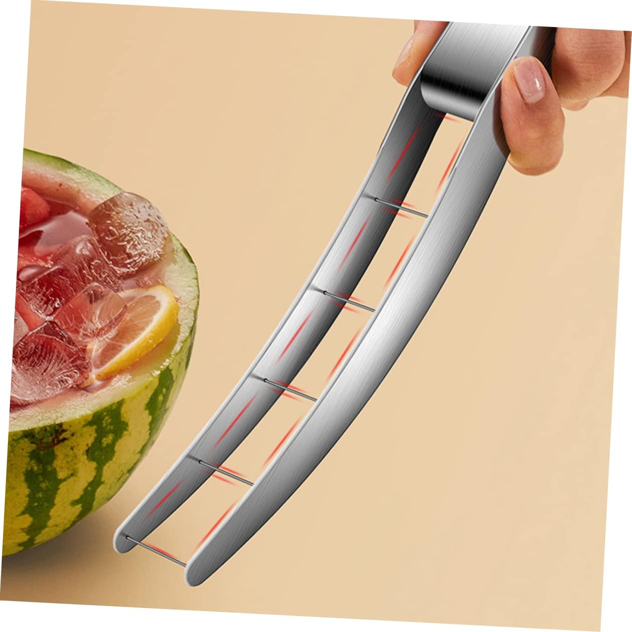 Xmas Multipurpose Watermelon Cutter Stainless Steel Fruit Cutting Tool