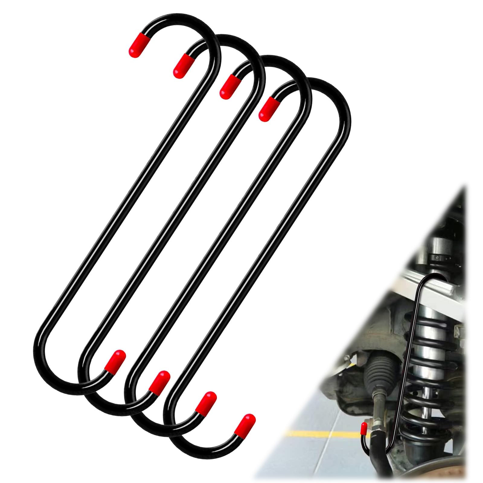 BFXM 4PCS Brake Caliper Hanger Caliper Hangers Hooks with Rubber Tips