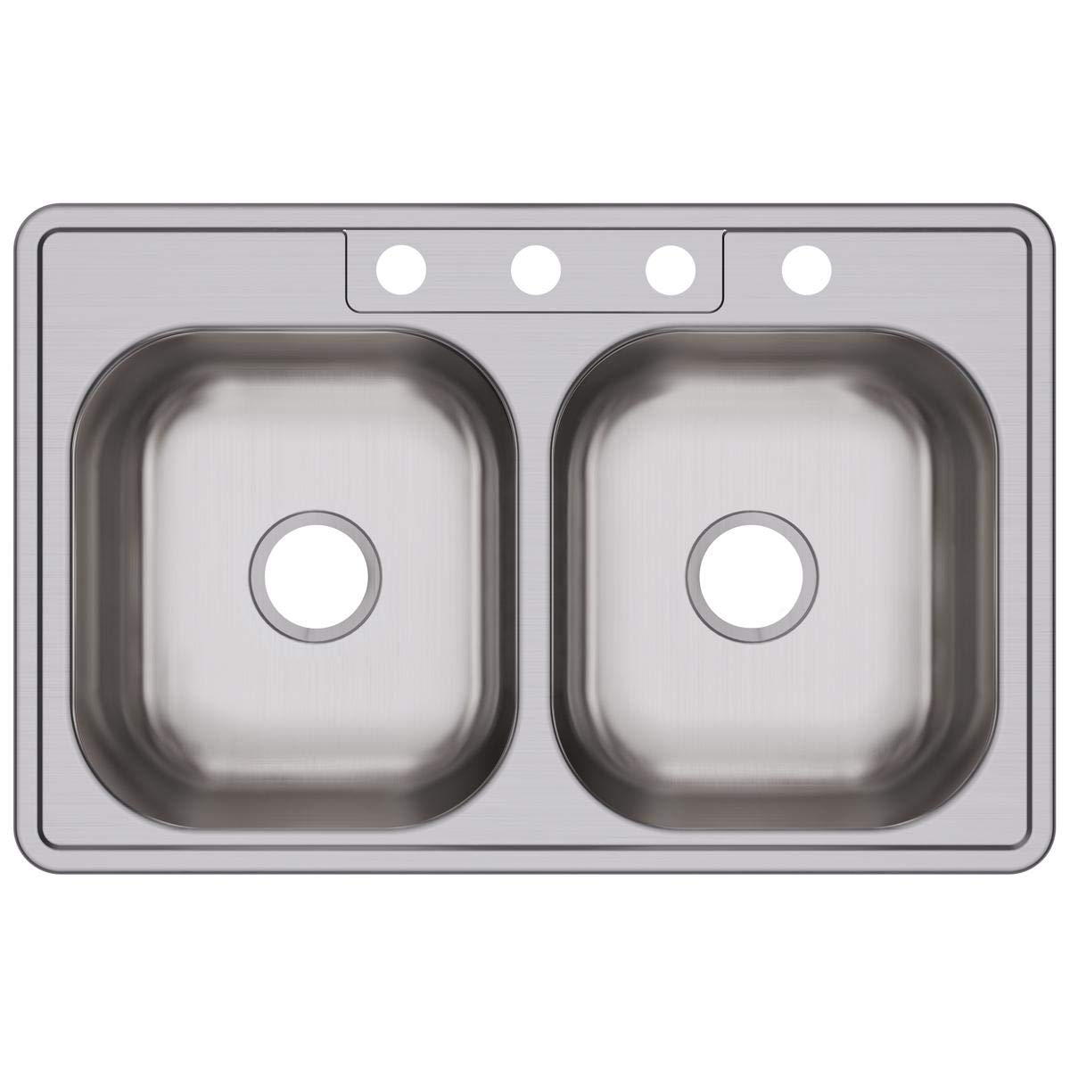 Elkay DSE233214 Dayton Equal Double Bowl Drop-in Stainless Steel Sink