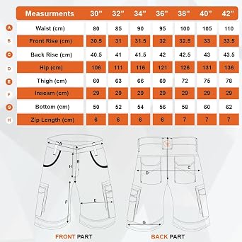 WrightFits Men Cargo Shorts -Work Shorts Safety Combat Summer Shorts - Multi Pockets - Triple Stitched - Durable Workwear