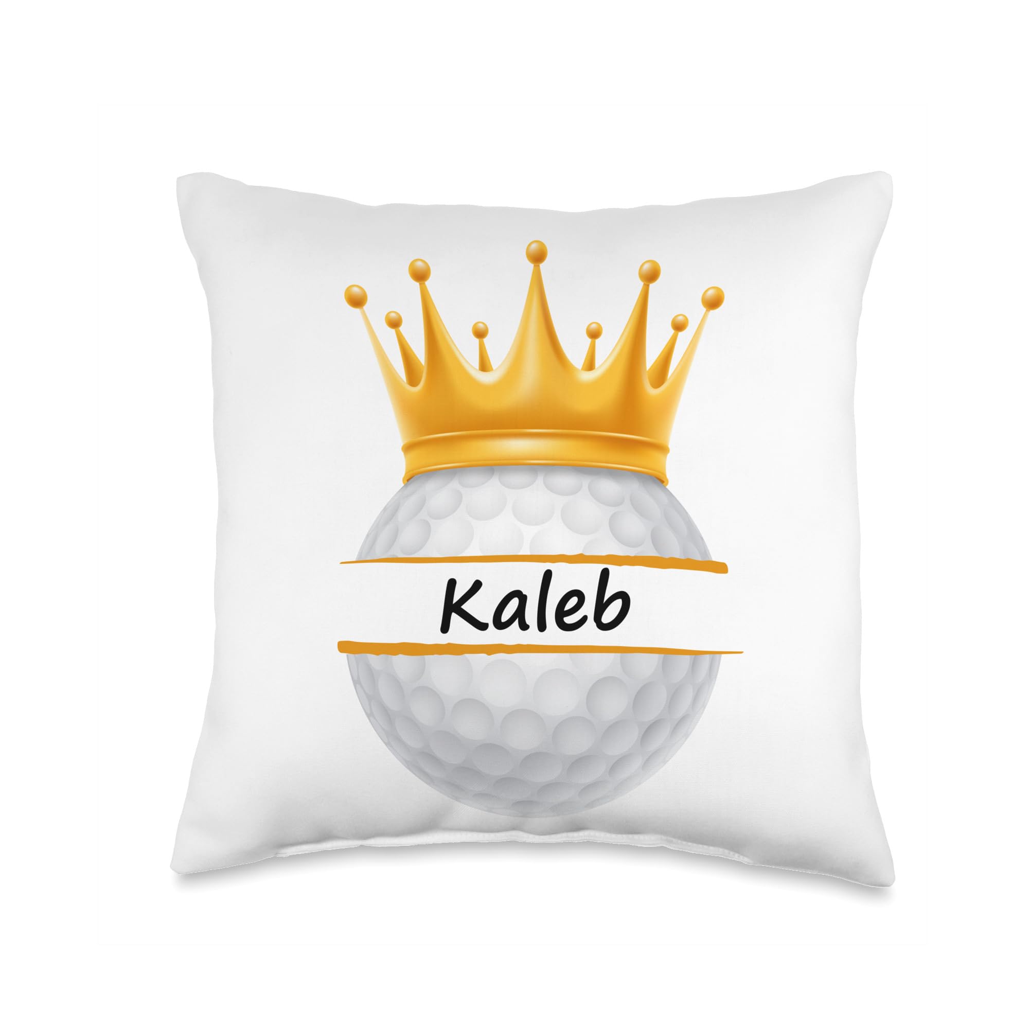 Custom Name Kaleb Boy Golf Hobby Men HusbandNovelty Golf Personalized Name Kaleb Sports Dad Throw Pillow, 16x16, Multicolor