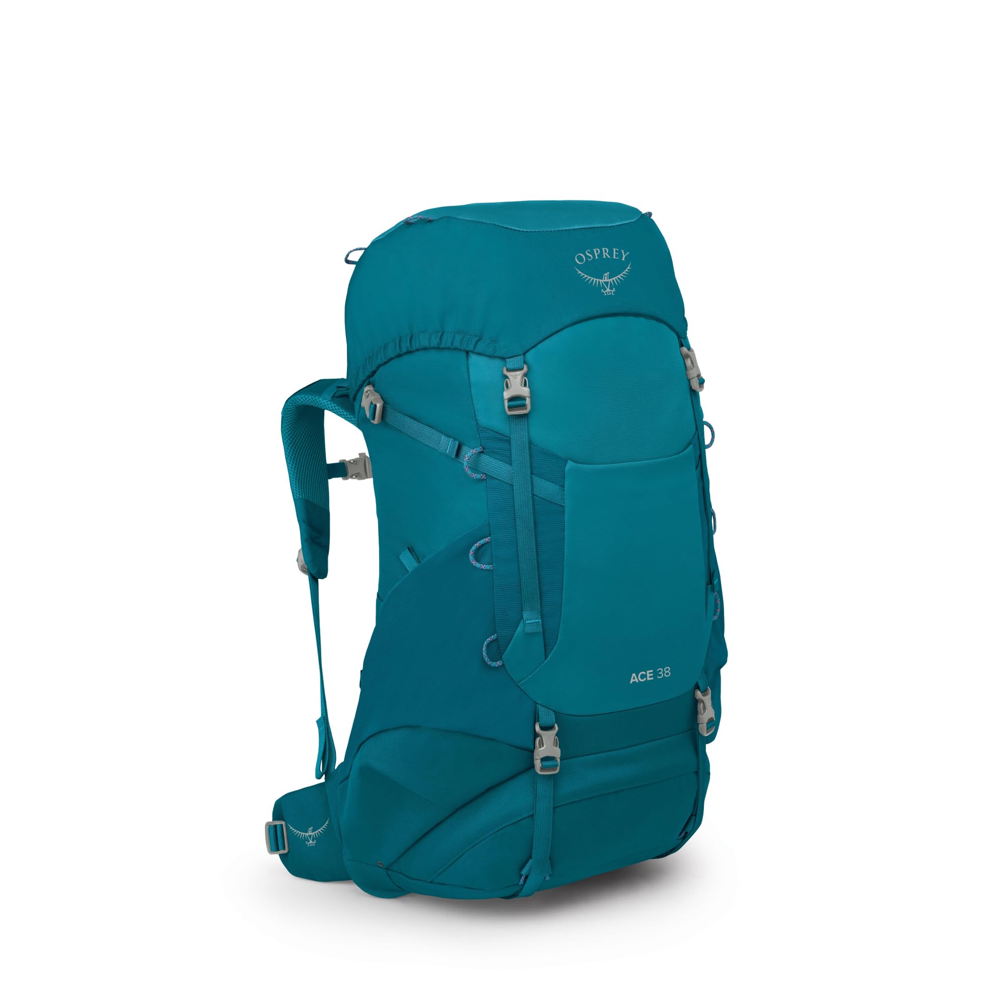 Osprey Ace Mochila de trekking infantil, 38L, Blue Spikemoss/Deep Peyto